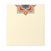 Rotes oktagonales Muster in Barcelona Notizblock (Vorderseite)