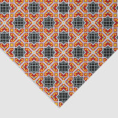 Rotes Oktagonmuster in Barcelona Seidenpapier (Ausschnitt)