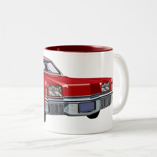 Rotes Oldsmobile Toronado Zweifarbige Tasse (VorderseiteRechts)