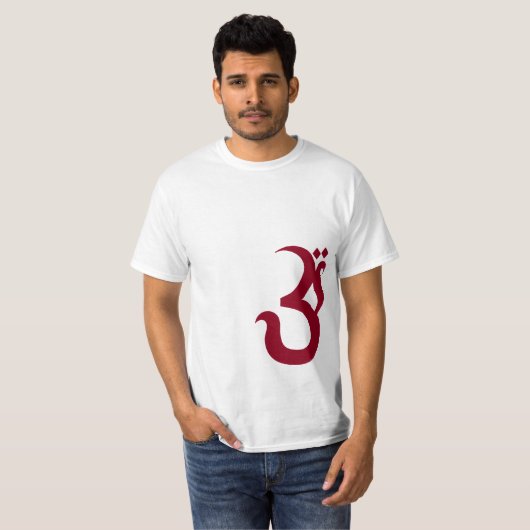Rotes Om Symbol T-Shirt (Vorne ganz)