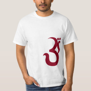 Rotes Om Symbol T-Shirt