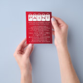 Rotes Ombre, farbige Eimer, Maler und Dekorator Flyer (Gruppe)