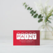 Rotes Ombre, farbige Eimer, Maler und Dekorator Visitenkarte (Stehend Vorderseite)