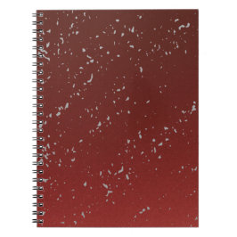 Rotes Ombre-mit-grauen-Pünktchen-Notizbuch stilvol Notizblock