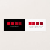 Rotes Ombre-Quadrate, Maler und Dekorator-Foto Visitenkarten (Außenseite Aufgefaltet)