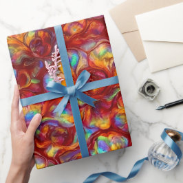Rotes Opal-Geschenk Geschenkpapier