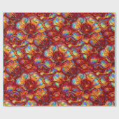 Rotes Opal-Geschenk Geschenkpapier (Flach)