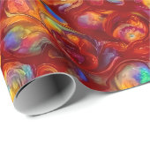 Rotes Opal-Geschenk Geschenkpapier (Rolleneckpunkt)