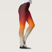 Rotes Orange Grau Weiße rustikale Omelone Leggings (Rechts)