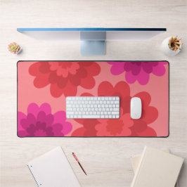 Rotes Orange Hot Pink Moderne Blume Schreibtischunterlage