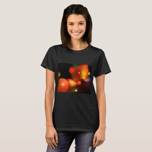 ROTES ORANGE QUANTUM BUBBLES FRAKTAL T-Shirt (Vorne ganz)