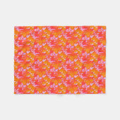 Rotes Orange Rosa Random Rectangle Fleece Blanken (Vorderseite (Horizontal))