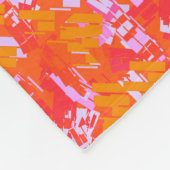 Rotes Orange Rosa Random Rectangle Fleece Blanken (Ecke)