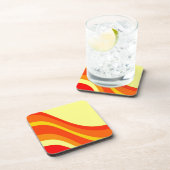 Rotes Orange und Gelb Getränkeuntersetzer (Rechte Seite)