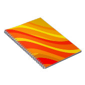 Rotes Orange- und Gelb-Notebook Notizblock (Rechte Seite)