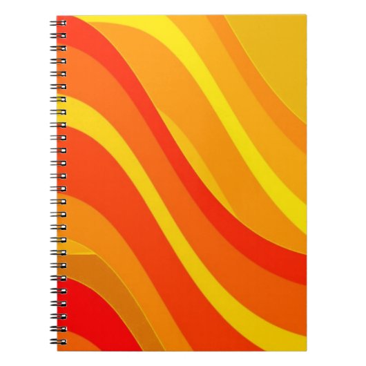 Rotes Orange- und Gelb-Notebook Notizblock (Vorderseite)