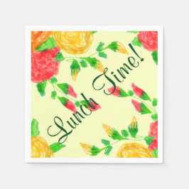 Rotes Orange und Gelb Serviette