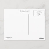 Rotes Orange und Gelbes Ombre Postkarte (Rückseite)