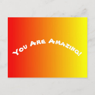 Rotes Orange und Gelbes Ombre Postkarte