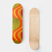 Rotes Orange und Gelbes Skateboard (Vorderseite)