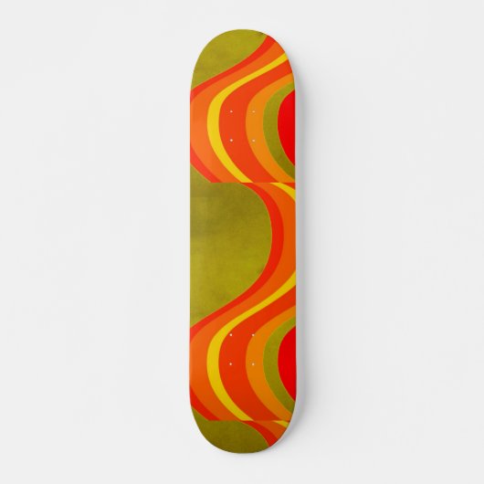 Rotes Orange und Gelbes Skateboard (Vorne)