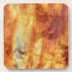 Rotes Orange und Gelbschwellen Untersetzer