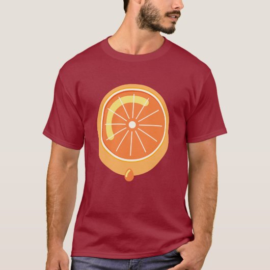 Rotes orangefarbenes Shirt (Vorderseite)