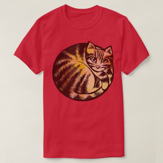 Rotes Orangenrötchen Kat A T-Shirt (Design vorne)