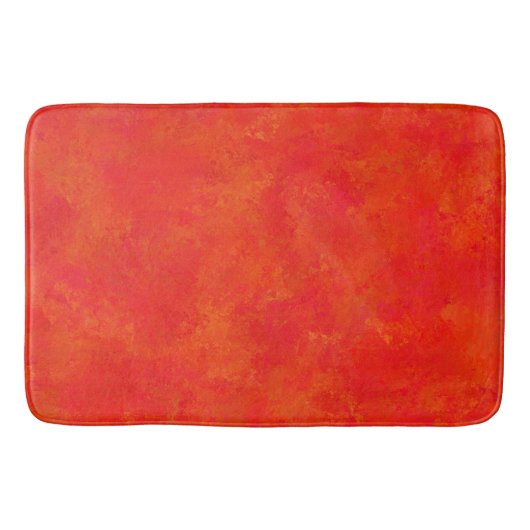 Rotes Oranges abstraktes Muster Badematte (Vorderseite)