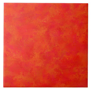 Rotes Oranges Abstraktes Muster Fliese