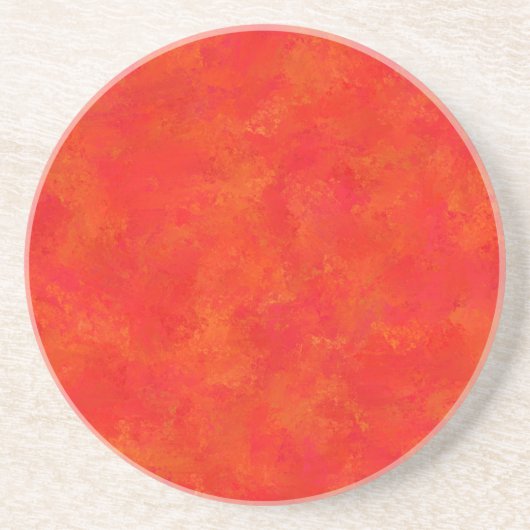 Rotes oranges abstraktes Muster Getränkeuntersetzer (Vorne)