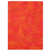 Rotes Oranges Abstraktes Muster Klemmbrett (Rückseite)