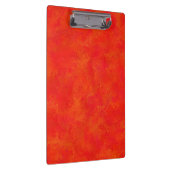 Rotes Oranges Abstraktes Muster Klemmbrett (Rechts)