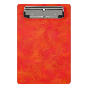 Rotes Oranges Abstraktes Muster Mini Klemmbrett