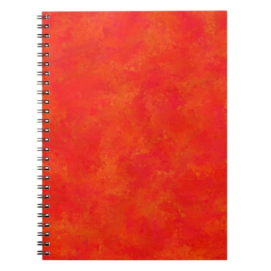 Rotes Oranges Abstraktes Muster Notizblock (Vorderseite)