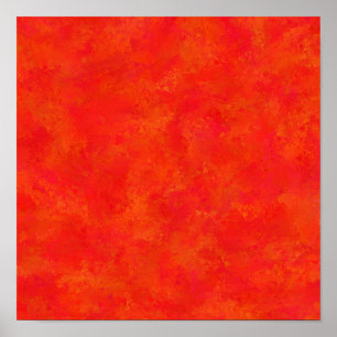 Rotes oranges abstraktes Muster Poster