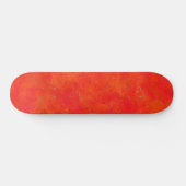 Rotes oranges abstraktes Muster Skateboard (Horizontal)