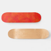Rotes oranges abstraktes Muster Skateboard (Horizontal)