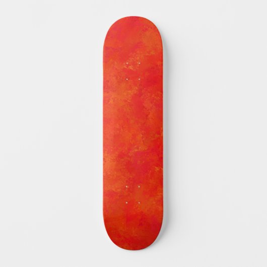 Rotes oranges abstraktes Muster Skateboard (Vorderseite)