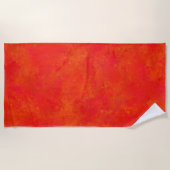 Rotes oranges abstraktes Muster Strandtuch (Vorderseite)