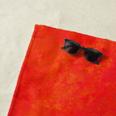 Rotes oranges abstraktes Muster Strandtuch (Beispiel)