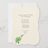 Rotes Orchid-Brautparty Einladung (Rückseite)