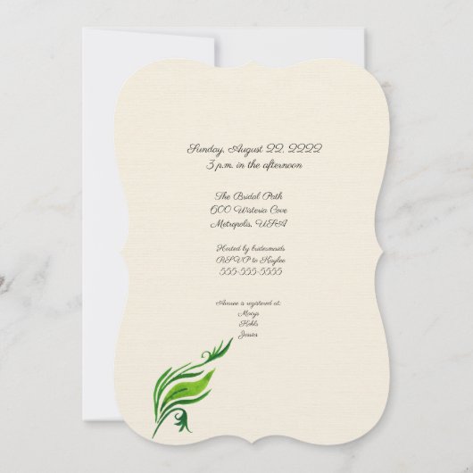 Rotes Orchid-Brautparty Einladung (Rückseite)