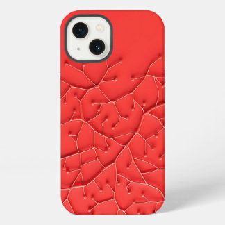 Rotes Organisches Design iPhone-Case mit kühner Te iPhone 13 Hülle