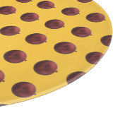 Rotes Ornament aus Gold Schneidebrett (Ecke)