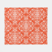 Rotes Ornamentmuster nahtlos Muster Fleecedecke (Vorderseite (Horizontal))