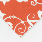 Rotes Ornamentmuster nahtlos Muster Fleecedecke (Ecke)