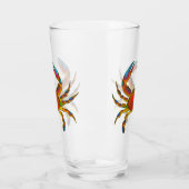 Rotes Ozean-Krabben-Trommel-Glas Glas (Links)