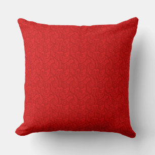 Rotes Paisley Kissen