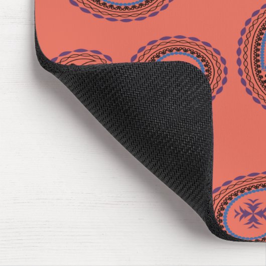 Rotes Paisley Mousepad (Ecke)